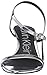 Calvin Klein Women's GARRINA Heeled Sandal, Silver Metallic Box, 9 M US