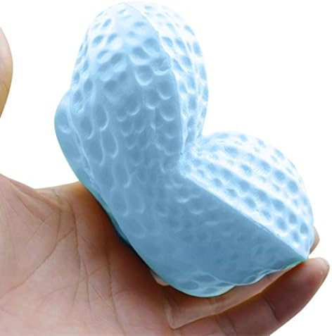 Fanty Tech Squishy Peanut Squeeze Slow Rising Healing Fun Stress Reliever Joke Decompression Toys for Kids (Blue)
