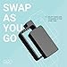 Q-SWAP Mobile Power - The Last Portable Charger You’ll Ever Need, based on Q-Swap technology, Q-Swap: Fast Way to Get Power - Black - 10400 mAh