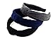 STHUAHE Pack of 3 Women Wide Stripes Cloth Cross Knot Hair Hoop Hairband Headband Hair Accessories (black Darkgrey Deepblue)
