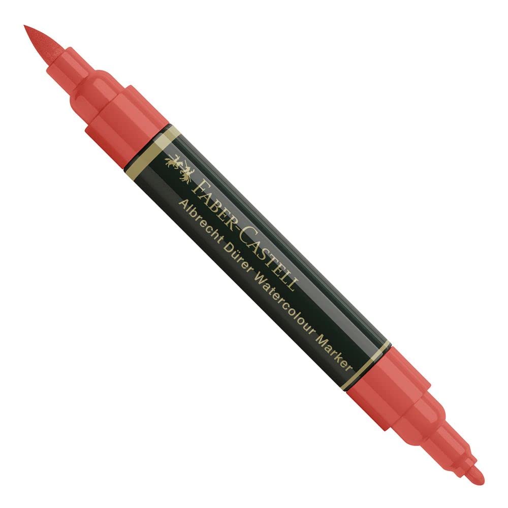 Faber-Castell Art & Graphic Albrecht Dürer Watercolour Marker, Scarlet Red, Single Watercolour Marker, for Art, Craft, Drawing, Sketching, Home, School, University, Colouring