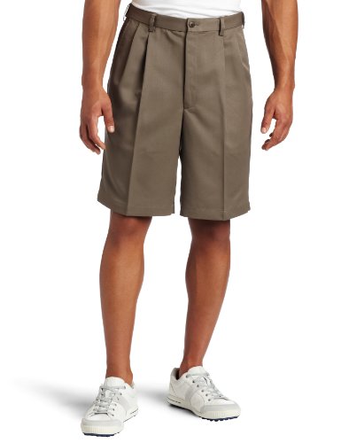 Haggar Men's Cool 18 Hidden Expandable Waist Pleat Front Short - GOLF FOR CHAMPIONS