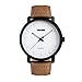 Classic Mens Analog Quartz Watch Unique Business Casual Simple Waterproof Leather Band Dress Wrist Watch