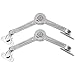 Douper Random Angle Lid Stays, Folding Lid Support Hinges in Satin Nickel for Cabinet, Closet, Wardrobe, Toy Box, Max Weight Support 30lb/2pcs, Pack of 2