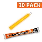Cyalume SnapLight Orange Light Sticks - 6 Inch Industrial Grade, High Intensity Glow Sticks with 12 Hour Duration (Pack of 30)