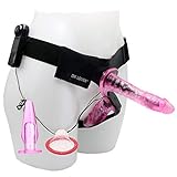 Waist Strap On Harness with Double Heads for Role Color Pink