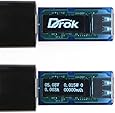 DROK&reg; Pocket Digital Multimeter USB 3.0 Hub, OLED Display DC 13V Voltage Ampere Power Capacity 4in1 Multi Tester, Voltmeter Ammeter Power Capacitance Meter, Support QC 2.0 Fast USB Charging