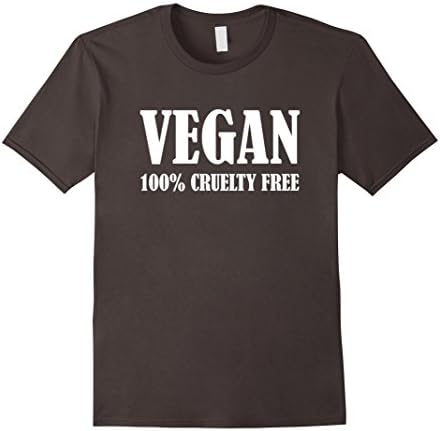 Men's Vegan 100% Cruelty Free - Funny Vegan T shirt XL Asphalt