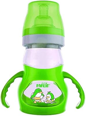 Farlin Angle Feeder Bottle With Handle Green 180 Ml Piece Of 1