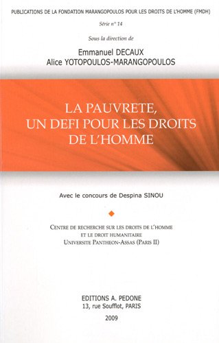 La  pauvreté, un défi pour les droits de l'Homme