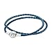 PANDORA Mixed Blue Woven Double-Leather Charm Bracelet 590747CBMXD2