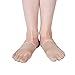 Fimage Women's Soft No-show Silk Five Toe Heelless Half Boat Socks Nude Onesize