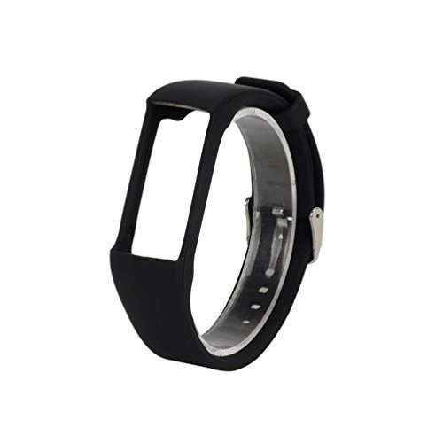 For Polar A360 Smart Watch , Lucoo Slim Designer New Fashion Genuine Silicone Rubber Watch Band Wrist Strap For Polar A360 Smart Watch (Black)
