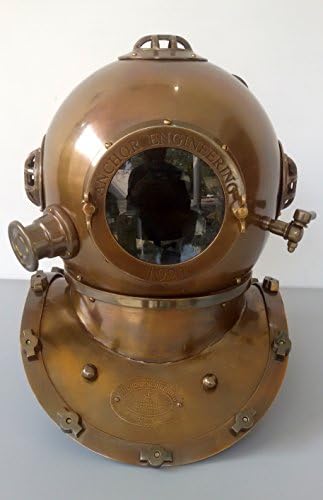 Antique Brass Scuba Mini Diving Divers Helmet US Navy Mark V Solid Vintage Halloween Gift