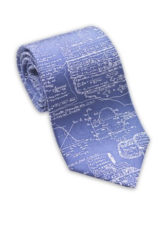 Josh Bach Mens Physics, Engineering, Math Formula Silk Necktie, Blue Made in USA