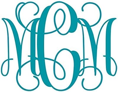 Vine Monogram Wall Decal, Monogram Wall Decal Nursery, Three Sizes 12 inch 18 inch monogram 22 inch, Monogram Dorm Decor