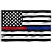 Anley Fly Breeze 3x5 Foot Thin Blue Line and Red Line USA Polyester Flag - Vivid Color and UV Fade Resistant - Honoring Law Enforcement Officers and Firefighter Polyester Flags 3 X 5 Ft