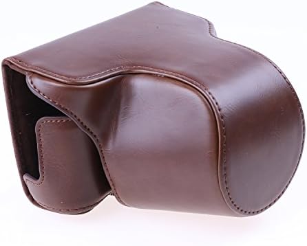 CEARI Vintage PU Leather Protective Camera Case Bag w/ Neck Strap for Fujifilm XA5 X-A5 with 16-50mm Lens Digital Cameras - Coffee