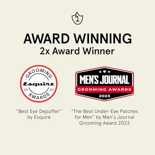 BRO MASK Under Eye Patches for Men with Hydrogel (6 pairs) - Anti-Aging Korean Eye Masks for Dark Circles and Puffiness- Puffy Under Eye Treatment - Perfect Skin Care Stocking Stuffers for Men