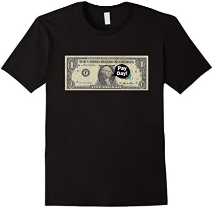Men's Pay Day Dollar Bill T-Shirt - Cash Make Money Hipster Urban Large Black