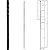 Double Twist Stair Iron Balusters (15-Pack) Stair Parts 1/2" x 44" Tall Square Hollow Stair Railing Metal Spindles (Satin Black)
