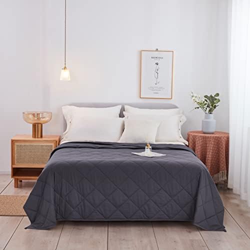 Quality Weighted Blanket King Size 15lbs by HomeSmart 400 Thread