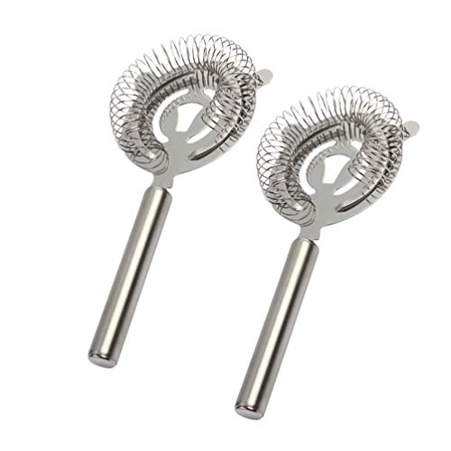 BESTONZON Barsieb Cocktail Strainer, 2Pcs Cocktail Sieb Edelstahl Bar Sieb Colander Strainer Bar Trainer mit Griff – Bild 8
