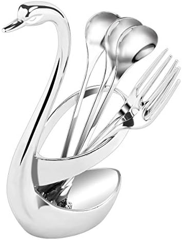 Tarrnow【Innovative Design】6-piece Stainless Steel Tablespoon Set Coffee Sugar Spoon Set, 6-Piece Fruit Dessert Cake Salad Forks for Home, Restaurant or Bar