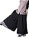 Mordenmiss Women's Casual Loose Fit Layers Wide Leg Pants (Large, Black)