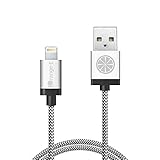 iOrange-E Lightning Cable, Apple Certified 3.3Ft Braided Cable for iPhone SE, iPhone 6 6 plus 6S 6S Plus 5S 5C 5, iPad Air 2/3, iPad 4th Gen, iPad Mini 2/3/4, iPad Pro, iPod, Silver