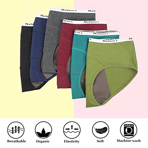 Nalwort Teen Girls Period Underwear Menstrual Period Panties LeakProof