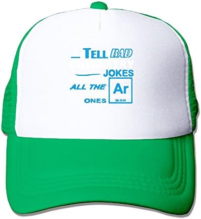 AKQQ0XXA Custom Novelty Unisex I Tell Bad Chemistry Jokes - Argon Funny Trucker Cap Hat Kellygreen