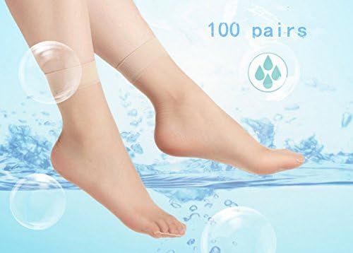 Women's Ankle High Sheer Socks,5D ultra-thin transparent stockings(100 pairs)