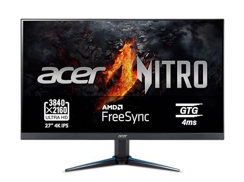 Nitro VG270K L - Monitor Gaming 27" 4K UHD IPS (68,6 cm, 3840x2160, 16:9, 350 Nits, Tiempo de Respuesta 4ms VRB, HDR10, HDMI 2.0/DP 1.2) Monitor PC Gaming, Color Negro