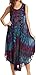 Sakkas EULA Boho Sleeveless Tie Dye Long Tank Caftan Sundress/Beach Cover Up