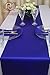 Parfair Dessin Pack of 5 Satin Table Runners 12 x 108 inch for Wedding Banquet Decoration, Bright Silk and Smooth Fabric Party Table Runner - Royal Blue