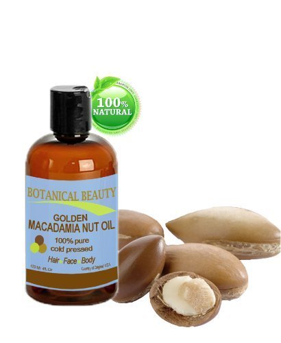 Botanical Beauty Macadamia Nut Oil, 100% Pure/ Natural, Cold Pressed, 4 oz-120 ml