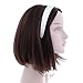 White 1 Inch Wide Leather Like Headband Solid Hair band for Women and Girls