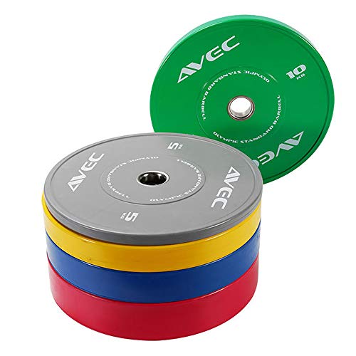 1-Pair-Competition-Rubber-Bumper-Plates-2-inch-Olympic-Weights-Plates-Professional-Strength-Training-Weightlifting-Plates-with-Color-Coded