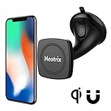 Neotrix Magnetic Wireless Car Charger Mount, Mobile Cell Phone Air Vent / Dashboard / Windshield Magnet Car Mount Holder Cradle and Charger for iPhone 8 8 Plus X Samsung S8 Plus and others Qi Enabled