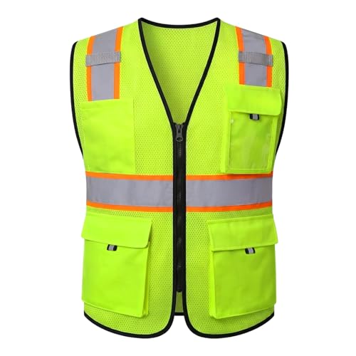 High Visibility Safety Vest with Pockets