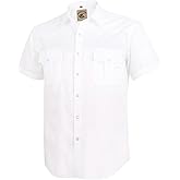 COEVALS CLUB Men's Western Plaid Pearl Snap Buttons Two Pocket Casual Short Sleeve Shirts