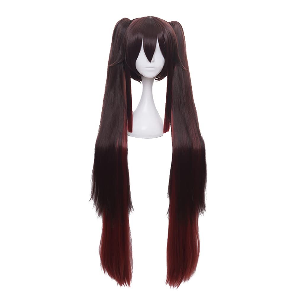 Yamia Anime Hu Tao Cosplay Wig for Game Genshin Impact Cosplay Wigs with Free Wig Cap