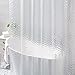 Ryhpez 3D Shower Curtain with Stainless Hooks - Water Cube Effect, Waterproof Bath Curtain EVA Shower Liner - 72x72 Inches, Clear
