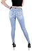 Wax Women's Juniors Basic Stretchy Fit Skinny Jeans (9, Light)