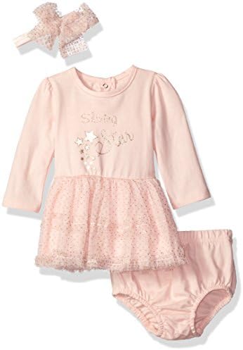 Vitamins Baby Baby Girls' Perfect Picture 3 Piece Sparkle Tulle Dress Set