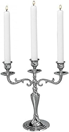 3 Arm Silver Candelabras Wedding Party Table Centerpieces Taper Candlestick Holders 28CMS