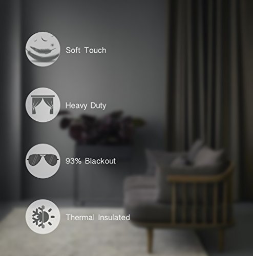 image for Rose Home Fashion RHF Wide Thermal Blackout Patio Door Curtain Panel, 