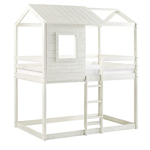 Deer Blind House Bunk Bed Twin Over Twin Bunk Bed for Kids, Toddler