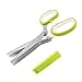 VOFO Herb scissors Stainless Steel Multipurpose Kitchen Shear with 5 Blades and Cover